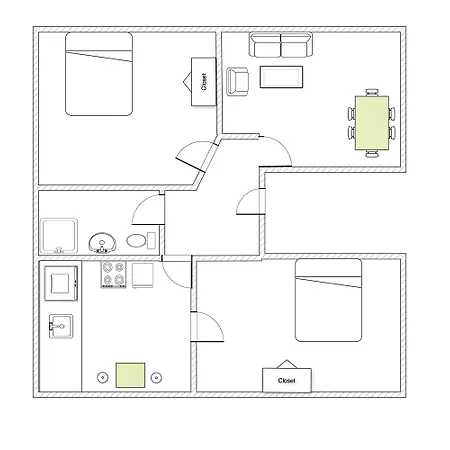 Apartman Sanders - Pleasant 2-bdr In Center *