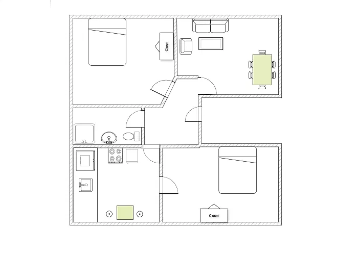 Lejlighed - Pleasant 2-bdr In Center *